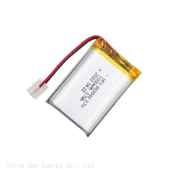 Professional Customize UFX 803040 1000mAh 3.7V Small Rechargeable Battery for Eye Massager Wearable Digitals photo-5