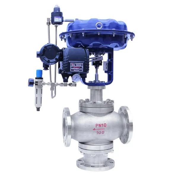 Stainless Steel 316 Control Valve with Pneumatic Actuator for Process Automation