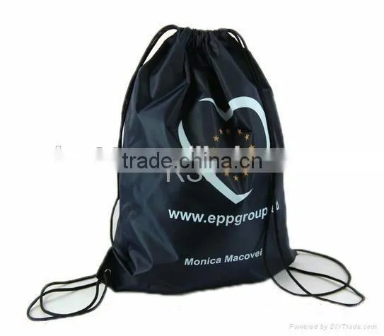 Promotional Heavy Duty Polyester Drawstring Backpack photo-4