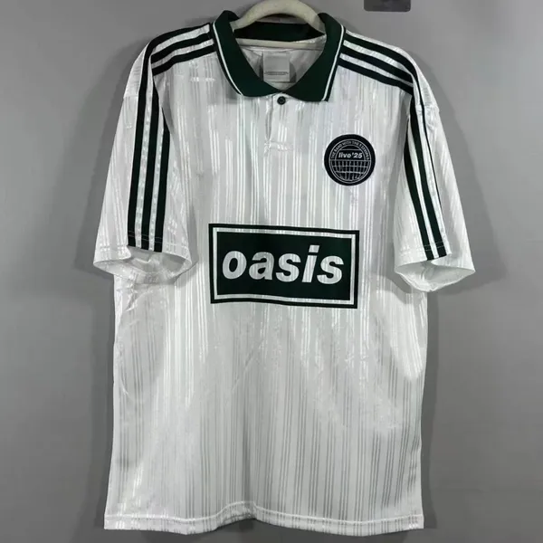 Limited Edition Collaboration Soccer Jersey Oasis Band Collaboration Jersey No. 25 Black and Blue Short Sleeve photo-5