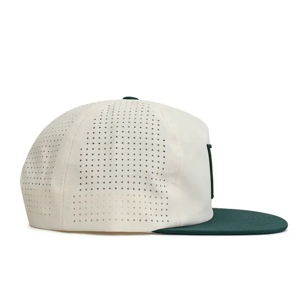 Waterproof Laser Cut Perforated Outdoor Running Hat Breathable 5 Panel Camper Caps for Men Women New Design Soft Top Sports Cap photo-4