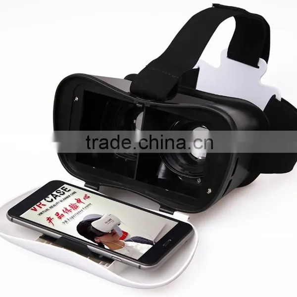 2016New VR Case 3D Glasses V5 vr Glasses for Mobiles Virtual Reality Fit up to IOS/Android With Bluetooth Gamepad OEM Can Adjust photo-3