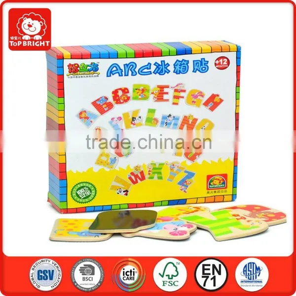 China Trade Assurance EN71 and ASTM Test 26 Pcs Alphabet Cognition Magnet Toys Wooden Magnetic Sticks Toys photo-4