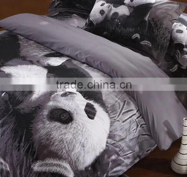 2016 Fashion 3D Panda 100% Natural Cotton Bed Cover Set photo-2