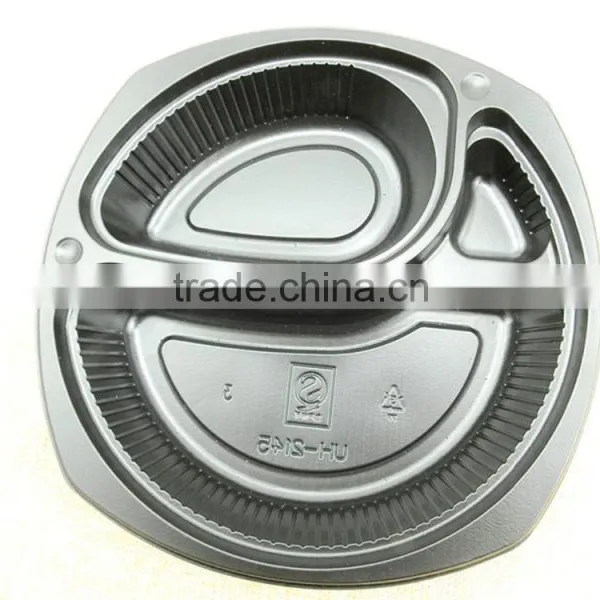 PP Plastic Disposable 3 Compartment Microwave Safe Takeaway Food Container Lunch Tray photo-5