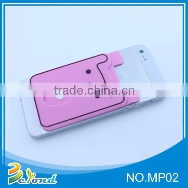 Personalized Fashion Novelty Reusable 3m Sticky Silicone Card Holder photo-2