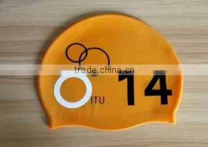 Silicone Printed Swim Caps Silicone Material Swimming Cap Professional Swimming Cap Manufacturer Novelty Swimming Cap photo-3