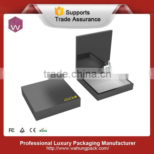Empty Inside Black Glossy Painting Chocolate Box With Two Floors photo-2