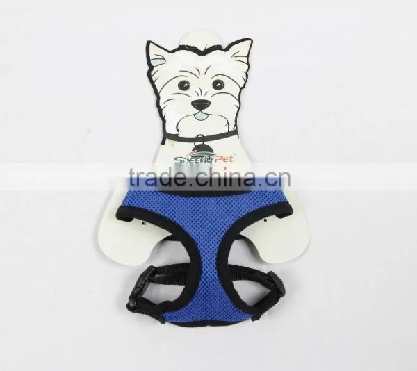 Comfortable Mesh Harness Vest Blue/black M Size Pet Vest Harness photo-2