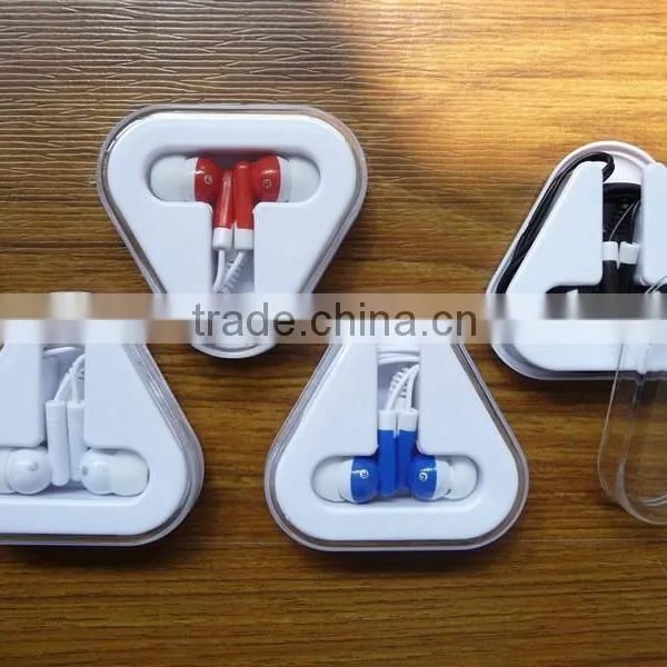 Triangle Plastic Case Earphone for Promotional Proposal photo-2