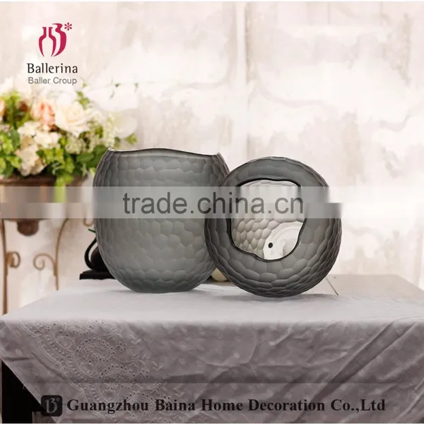 Handmade Specialized Home Decoration Frosted Color Glass Vase photo-3