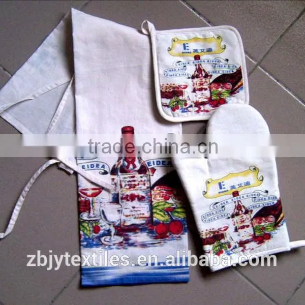 High Quality Promotional Apron Set /kitchen Apron /Customized Cooking Apron With Oven Glove-17 photo-4