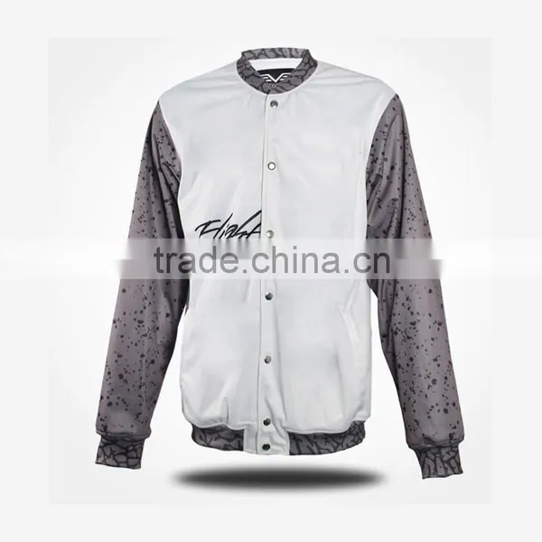 Wholesale Custom Mens Blank Satin Baseball Jackets photo-2