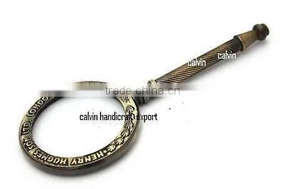 BRASS MAGNIFYING GLASS-HENRY HUGHES LONDON SON MAGNIFYING GLASS-DECORATIVE MAGNIFYING GLASS NMG003 photo-2