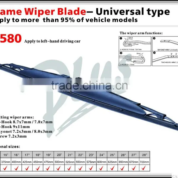 Metro Front Vehicle Accessories Smooth Quiet Streak-free Car Windshield Stealth Passager Driver Wiper Blade for 1982 New Yorker photo-2