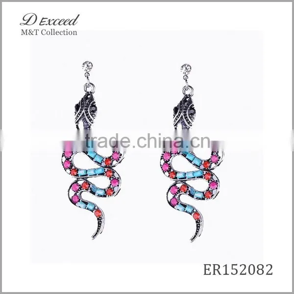 2016 Hot New Designs Vintage Jewellery Earrings Bohemian Style Snake Gold Plating Drop Earrings photo-5
