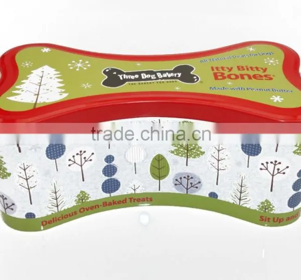 Custom Metal Candy Tin Box Wholesale Bone Shape Tin Box photo-2