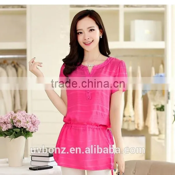 2016 Ladies Casual Blouse Shirts Fancy Tops