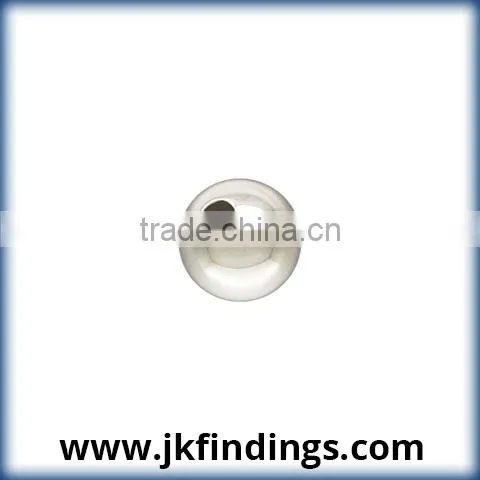 1/10th Silver Filled Jewelry Findings: 6.0mm Bead Light 1.8mm Hole SPAT