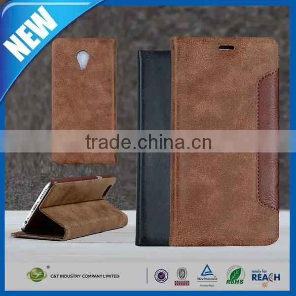 C&T PU Leather Wallet Flip Cover for Sony Xperia e4 photo-4