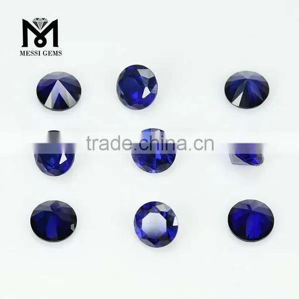 Loose Top Quality Synthetic Ruby 34# Sapphire Blue Corundum Gemstone photo-2