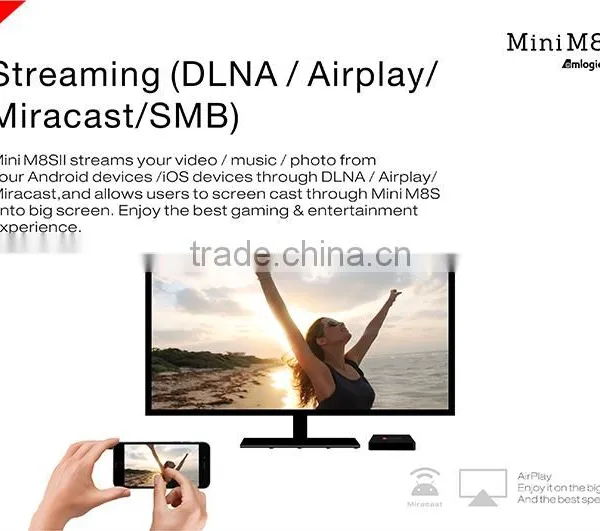 New Model Mini M8S II Android6.0 Marshmallow TV Box Amlogic S905X Quad Core 2GB/8GB Android TV Box photo-4