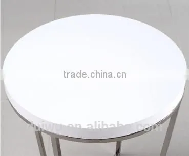 2016 Simple Round Wooden Material Stainless Steel Table photo-2