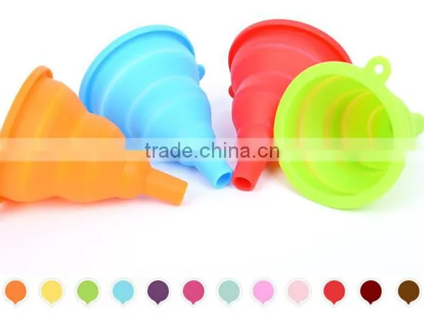 New Mini Gel Foldable Collapsible Style Silicone Funnel photo-2