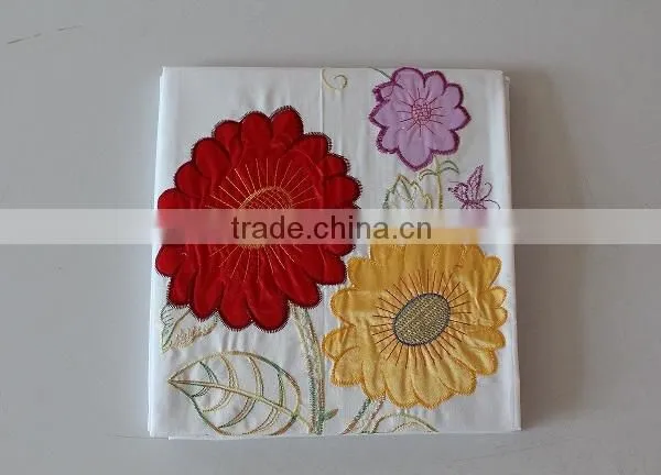 Embroidery Sunflower Bedsheet