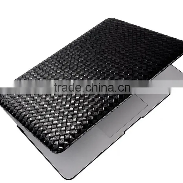 Deluxe Woven Texture pu Leather Case for Macbook, for Macbook Back Cover Laptop Protective Case photo-3