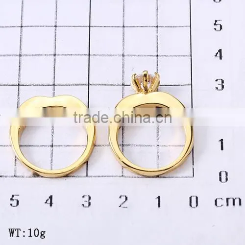 2016 New Fashion Wholesale Stainless Steel Wedding Gold Ring Jewelry photo-2