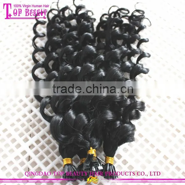 2016 Hot Sale Stick Tip Curly Hair Extensions Wholesale Price Very Natural Stick Tip Curly Hair Extensions photo-4