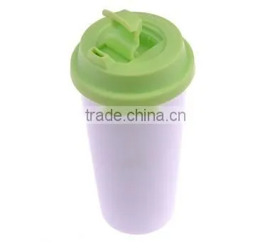 Polymer Blank Sublimation Double Wall Tumbler , Kid Water Bottle With Flip-lock Lid