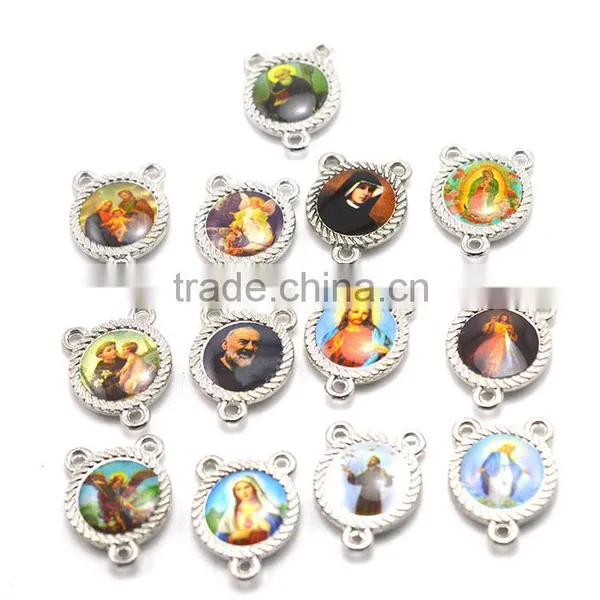 Catholic Rosary Necklace , Jesus Crucifix and Medal Circle ,musilim Rosary Necklace photo-4