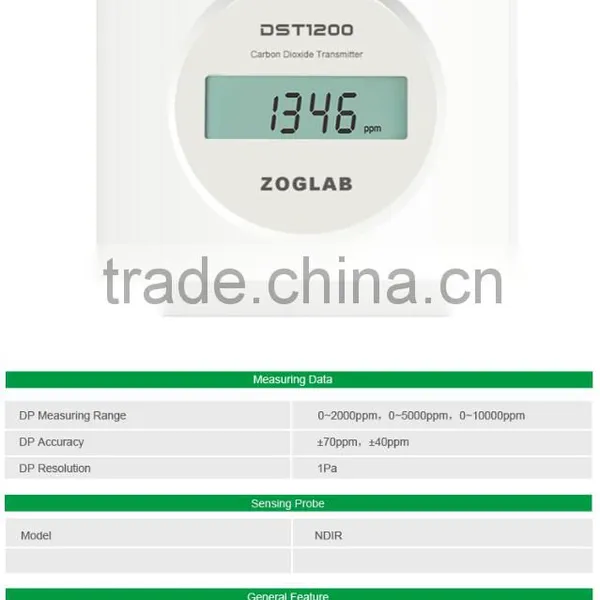 CO2 Carbon Dioxide Transmitter DST1200 NDIR Sensor Transmitter RS485 Interface photo-6