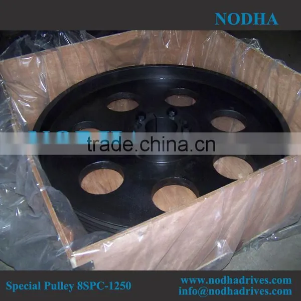 Customized V belt pulley 8SPC-1250 with structure plate hole