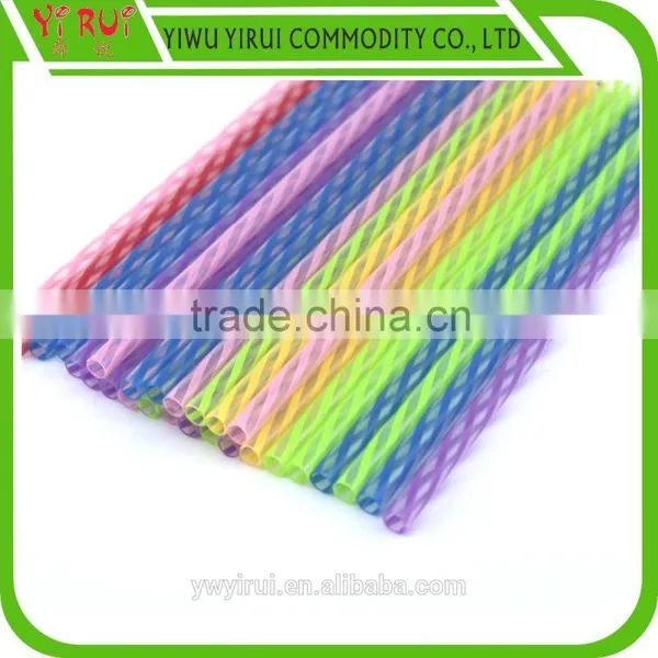 Factory Directly Supply Colorful Plastic Striped Straight Straws photo-6