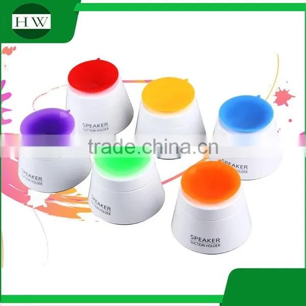 2in1 Flip Folding Adjustable Silicone Sucker Holder Music Powered Amplifier Mobile Phone Sound Box Mini Speaker Portable Speaker photo-4