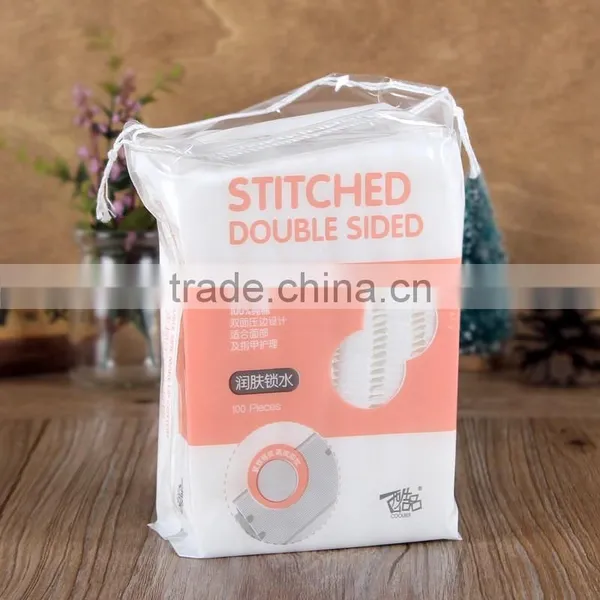 Small Plastic Make up Cotton Draw String Bag With Cotton String photo-3