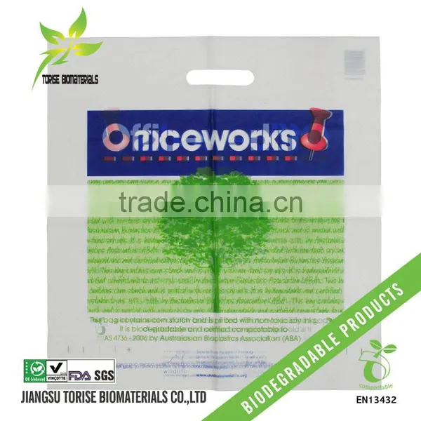 BSCI Certified Factory/100% Biodegradable Compostable Punch Out Bag With Oval Hole photo-3