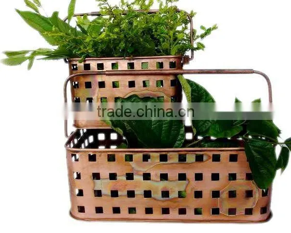 Basket Planters, Metal Baskets, Copper Baskets