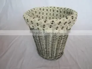 Linshu Hand Woven Willow Wicer Wood Storage Brown Laundry Basket photo-2