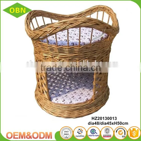 Wholesale Small Animals Use Woven Wicker Pet Cages Indoor Cat House With Mattress photo-5