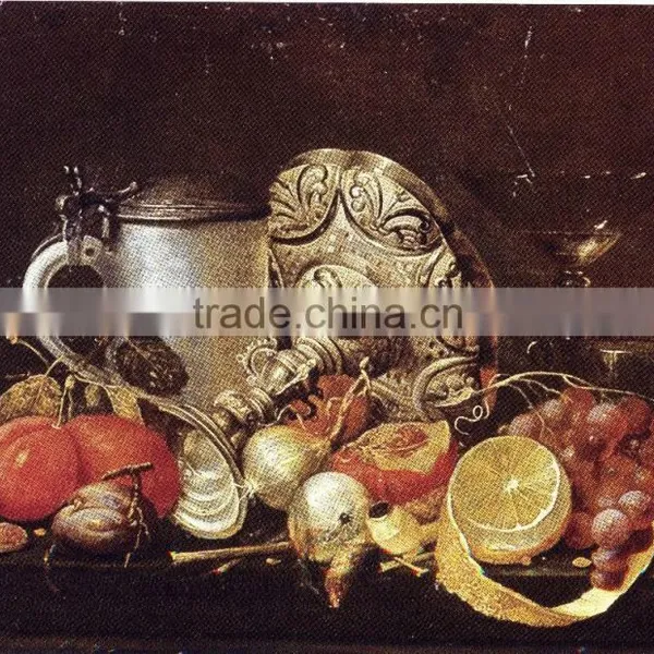 Still Life Oil Painting Fruit and Tableware