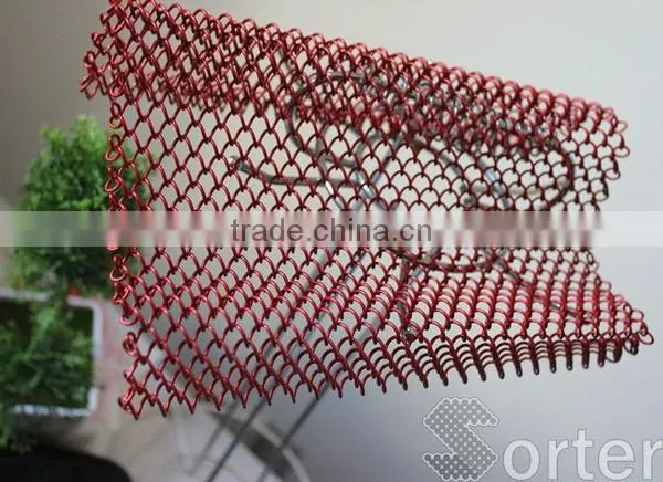 Customing Made Red Metal Wire Mesh Custom Room Divider photo-4