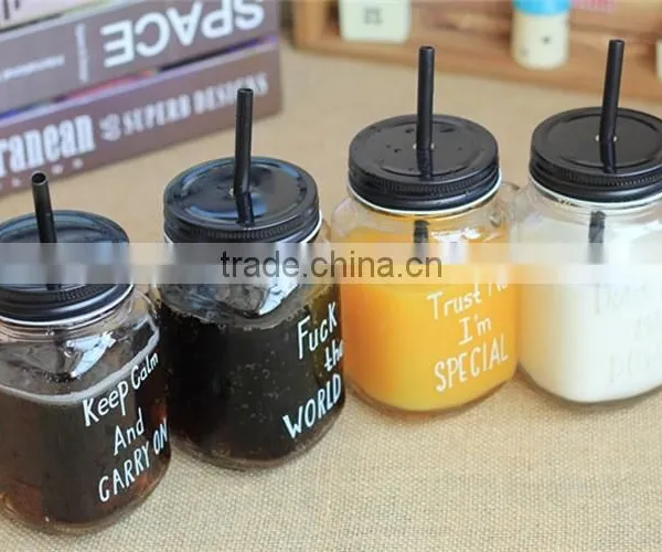16oz Double Wall Cup With Lid and Straw Plastic Mug photo-2