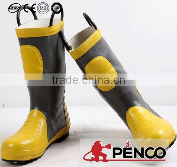 Fireman Foot Protection Waterproof Oilproof Steel Toe Rubber Man Worker Chemical Shoes Safety Boots photo-2