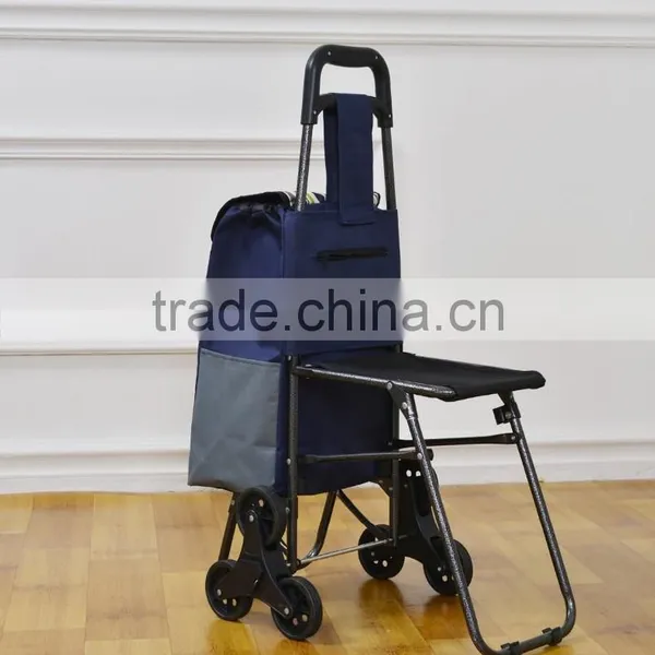 6 Wheels Folding Climb Stair Shopping Trolley / Stair Climber Shopping Trolley photo-4