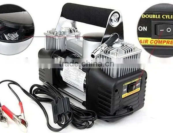 S20205 New 12V Double-Cylinder Car Inflatable Pump Air Compressor Tire Inflators Tool photo-2