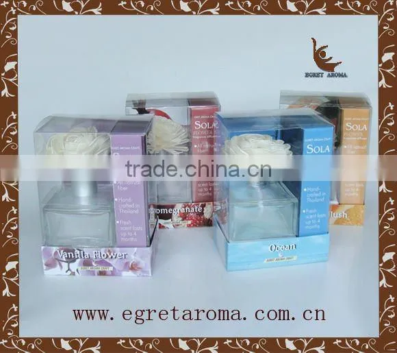 EA3-0851 Chrismas Gift Set Sola Flower on Square Glass Bottle Natural Scent Diffuser Fragrance Diffuser photo-3